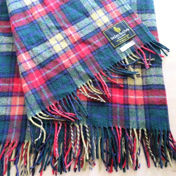 Vintage Ingles Buchan Scotland Wool Tartan Throw Blanket 58 x 70 Buchanan Modern - Picture 1 of 11